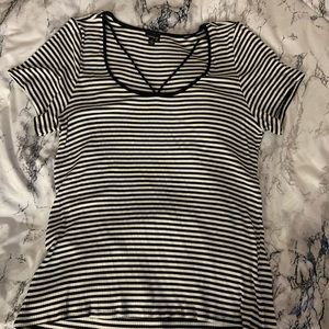 Torrid Striped T Shirt with Straps
